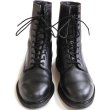90s 米軍 10ホール スチールトゥ レザー コンバットブーツ 黒 9W