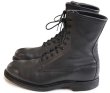 90s 米軍 10ホール スチールトゥ レザー コンバットブーツ 黒 9W