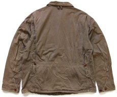 画像2: 00s ポロ ラルフローレン チンスト付き コットンポプリン フィッシングジャケット グレーブラウン フェード XL (2)