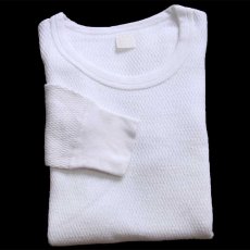 画像1: 80s JCPenney コットン サーマルシャツ ナチュラル S (1)