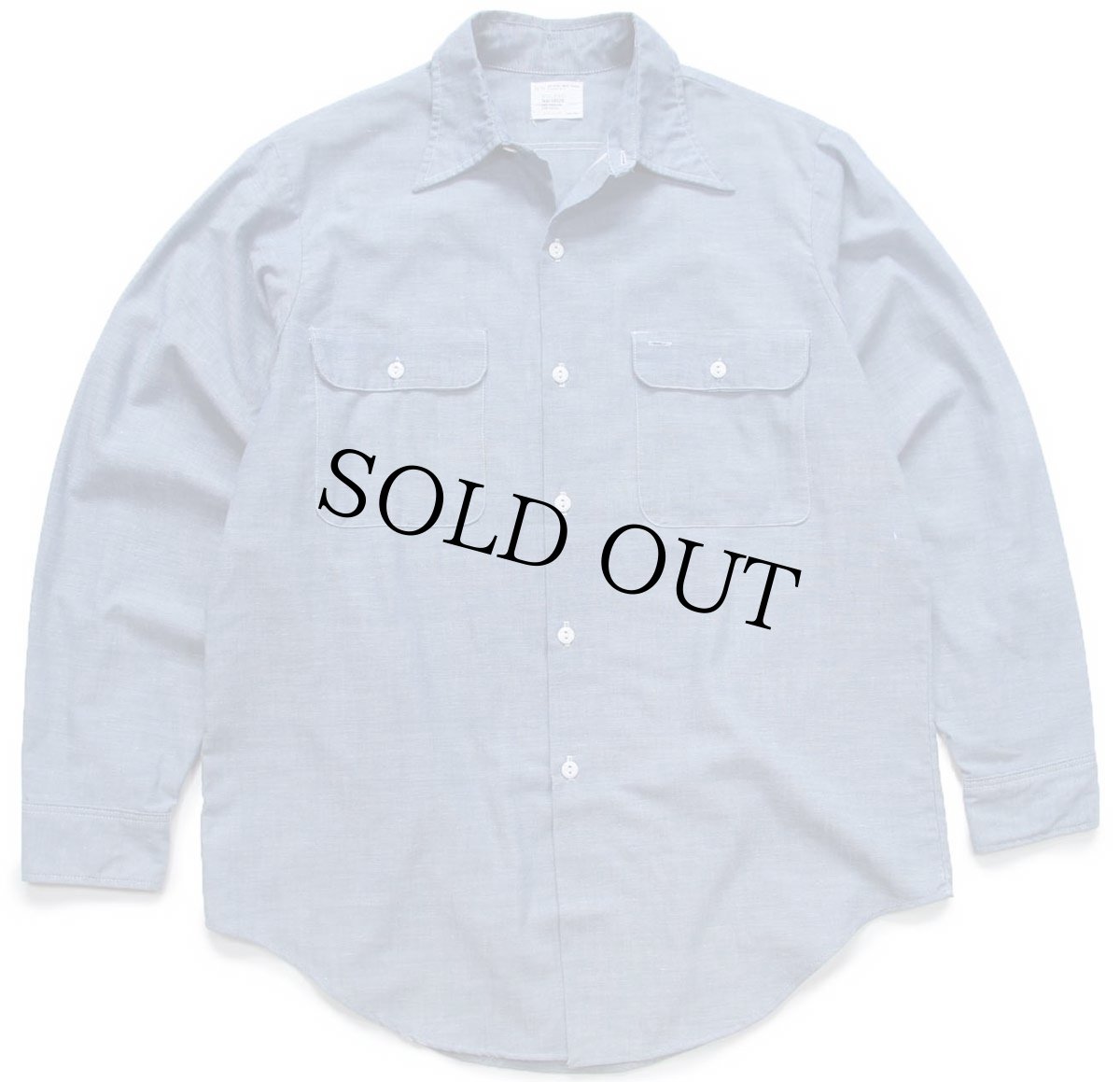 画像2: 70s JCPenney BIGMACビッグマック フィッシング ハンドペイント アート シャンブレーシャツ 15-15.5 (2)