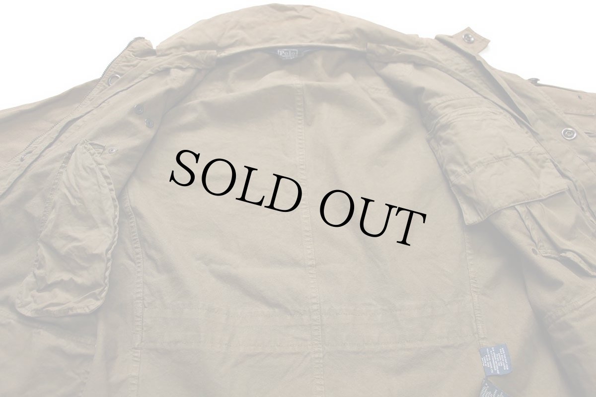 画像5: 00s ポロ ラルフローレン コットン キャンバス ジャケット オリーブドラブ フェード L (5)