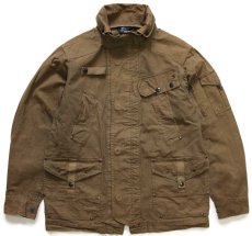 画像1: 00s ポロ ラルフローレン コットン キャンバス ジャケット オリーブドラブ フェード L (1)