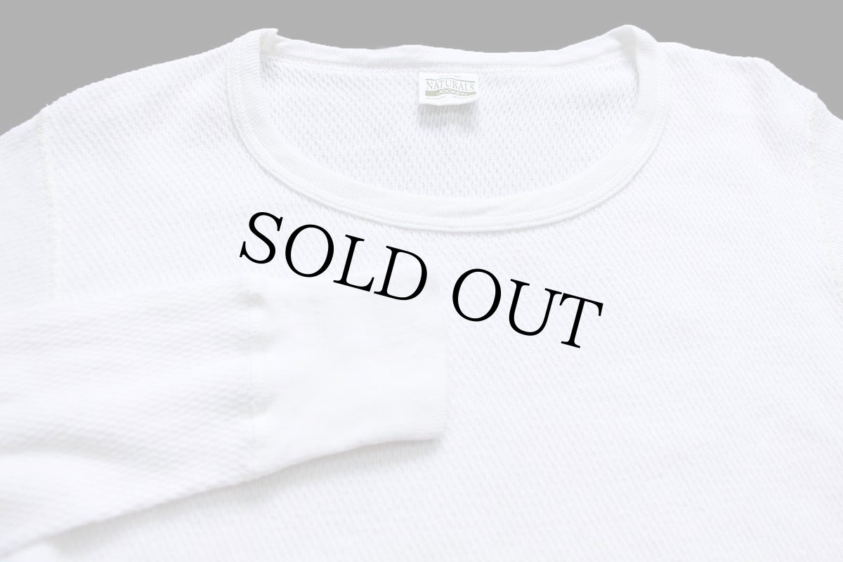 画像4: 90s USA製 NATURALS JOCKEY コットン サーマルシャツ ナチュラル L (4)