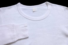 画像4: 80s JCPenney コットン サーマルシャツ ナチュラル S (4)
