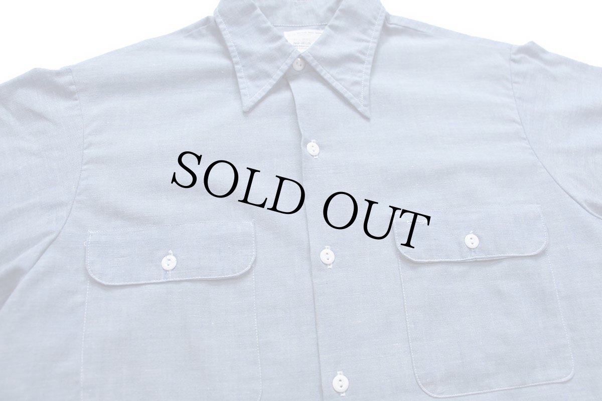 画像3: 70s JCPenney BIGMACビッグマック フィッシング ハンドペイント アート シャンブレーシャツ 15-15.5 (3)