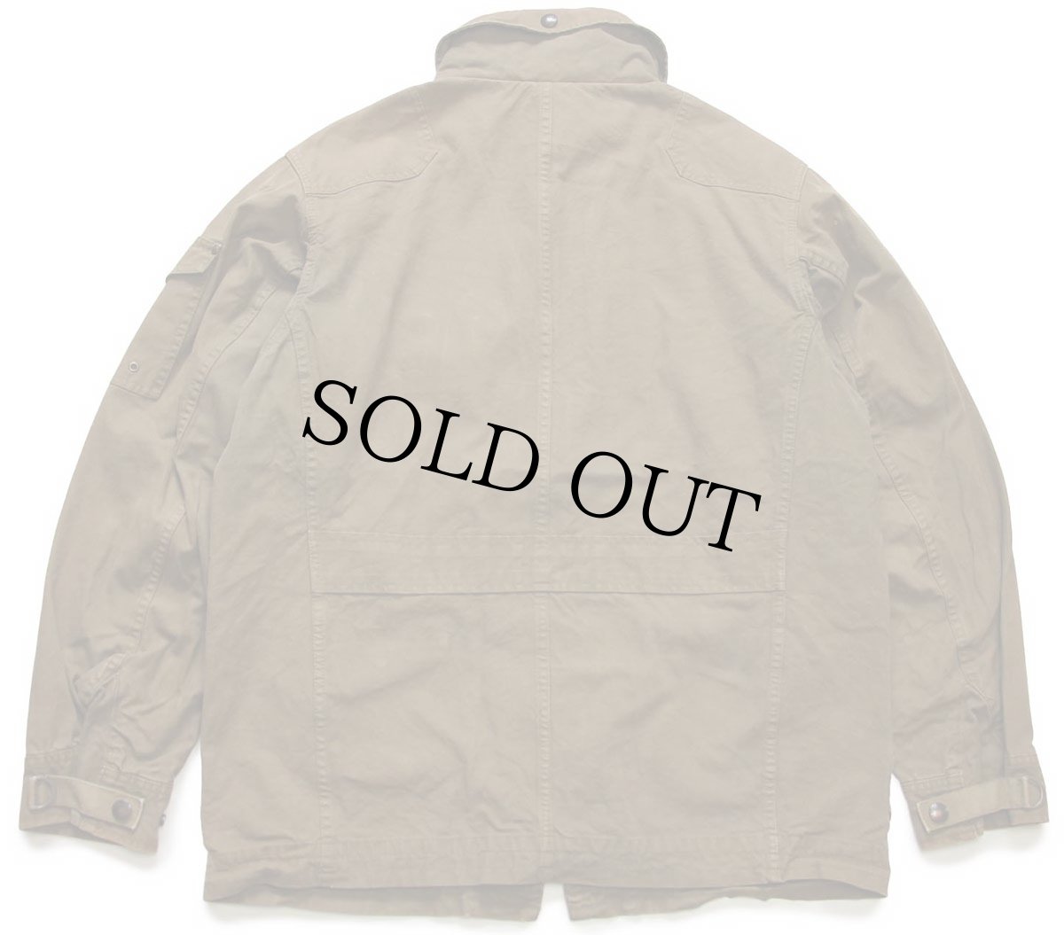 画像2: 00s ポロ ラルフローレン コットン キャンバス ジャケット オリーブドラブ フェード L (2)