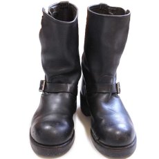 画像1: 90s USA製 PRO SAFE UNION MADE PT91 スチールトゥ レザー エンジニアブーツ 黒 9.5M (1)