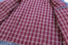 画像5: 90s Levi'sリーバイス チェック ネルライナー ダメージ デニムジャケット 4ポケット XL (5)