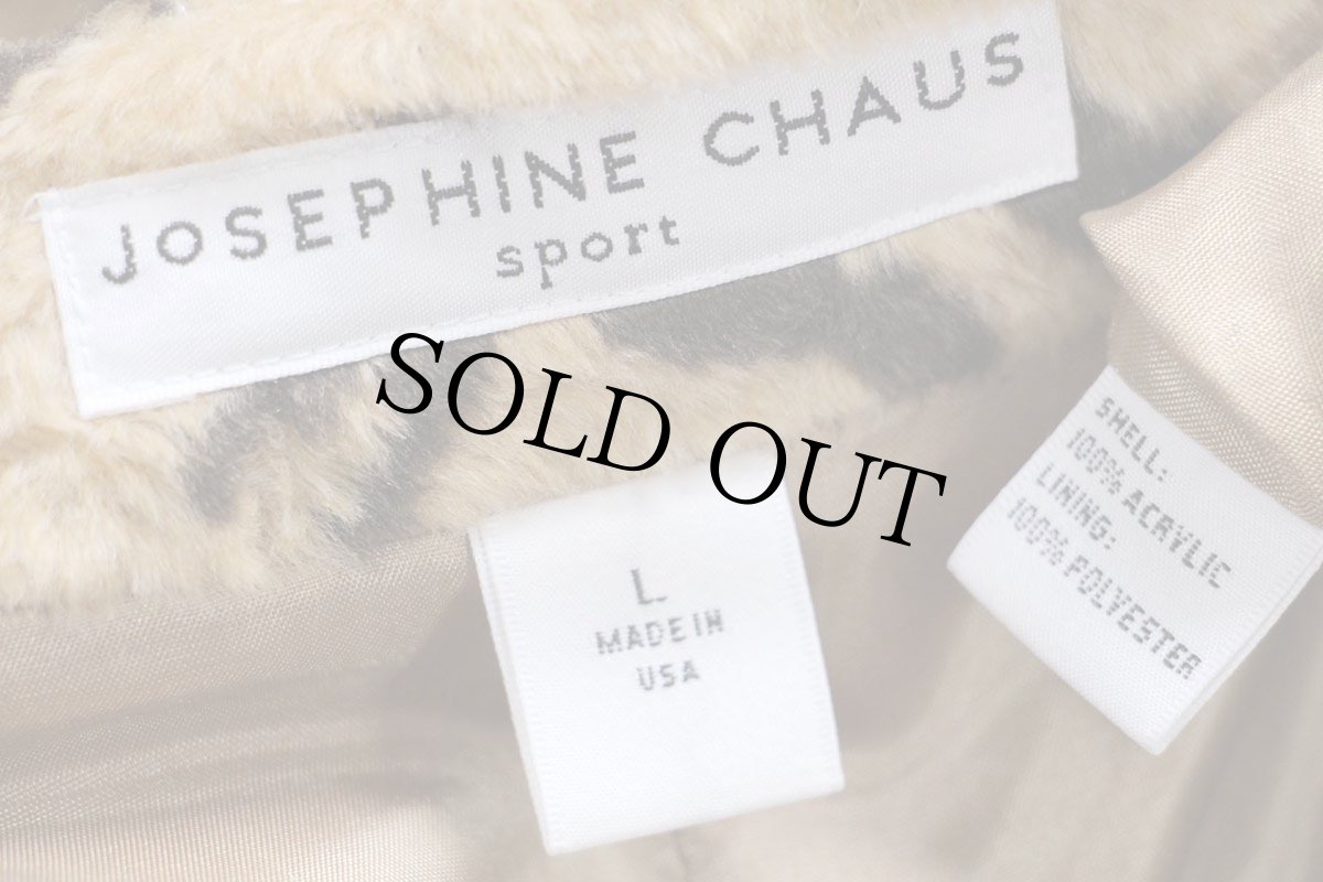 画像4: USA製 JOSEPHINE CHAUS タイガー柄 スタンドカラー フェイクファー ベスト L (4)