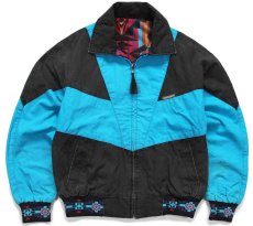 画像6: 90s USA製 Rode Walker ネイティブ柄 シャモア×ダック地 リバーシブル ジャケット M (6)