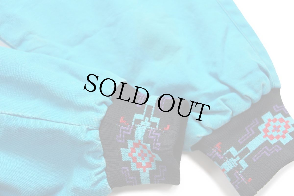 画像10: 90s USA製 Rode Walker ネイティブ柄 シャモア×ダック地 リバーシブル ジャケット M (10)