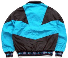 画像7: 90s USA製 Rode Walker ネイティブ柄 シャモア×ダック地 リバーシブル ジャケット M (7)
