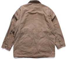 画像2: 00s GAPギャップ キルティングライナー コットン キャンバス フィールドコート ブラウンベージュ L (2)