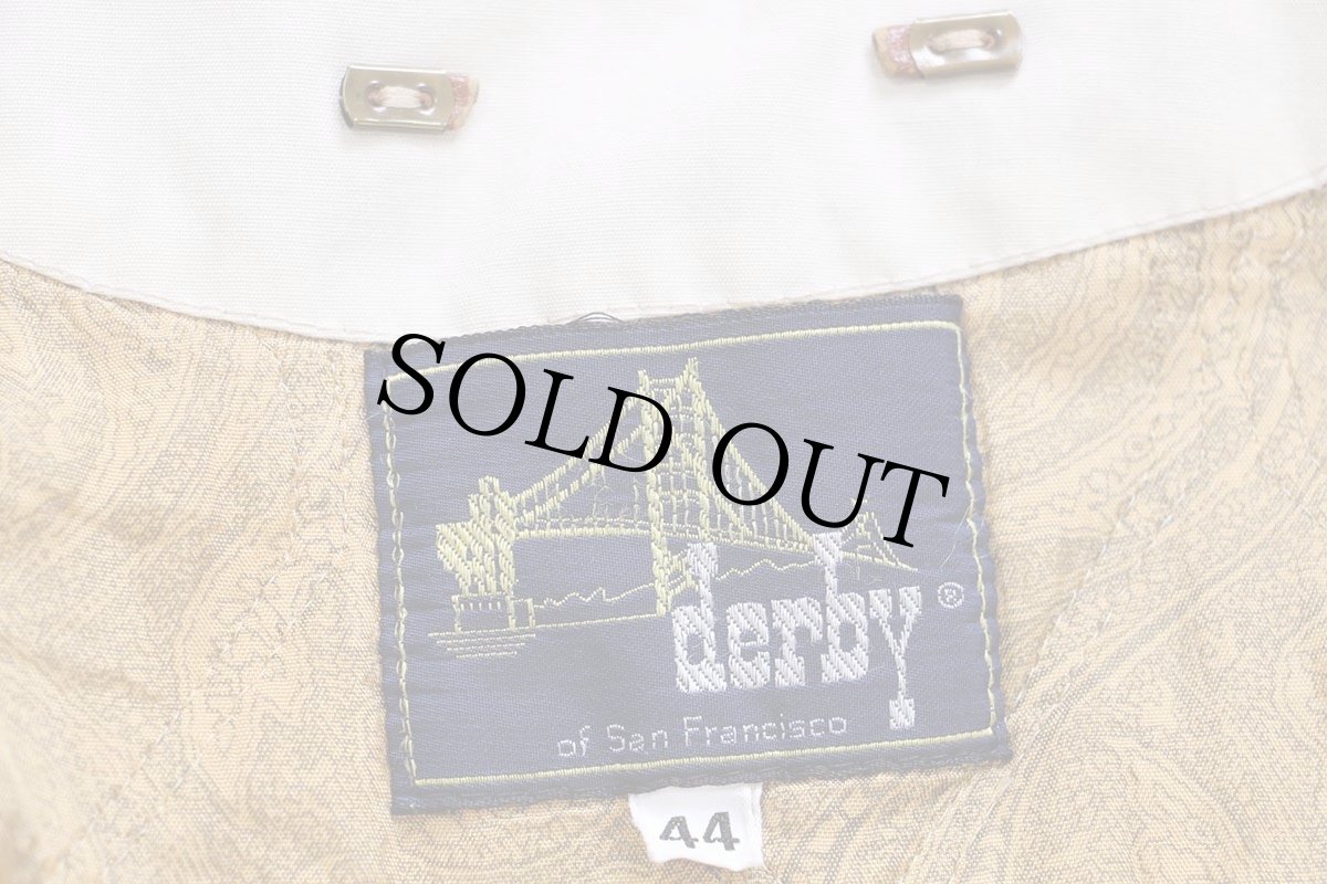 画像4: 70s derby of San Francisco ペイズリー 総柄 キルティングライナー ダービージャケット アイボリー 44 (4)