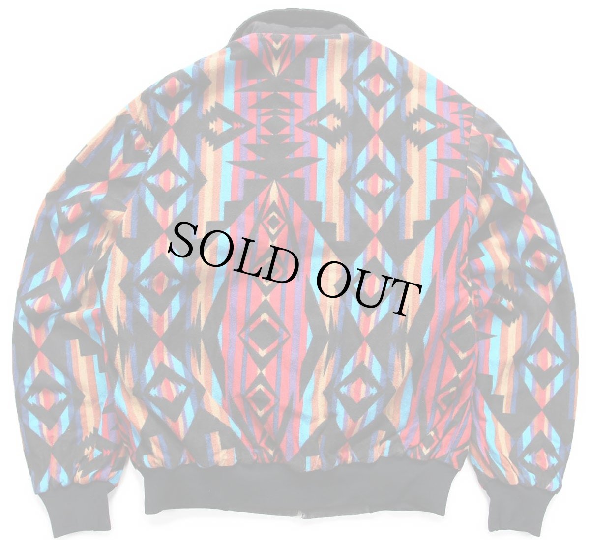 画像2: 90s USA製 Rode Walker ネイティブ柄 シャモア×ダック地 リバーシブル ジャケット M (2)