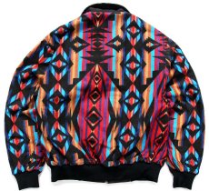 画像2: 90s USA製 Rode Walker ネイティブ柄 シャモア×ダック地 リバーシブル ジャケット M (2)