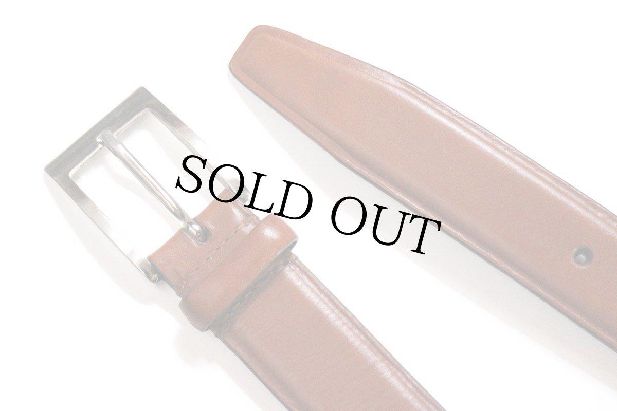 画像2: イタリア製 POLLINI レザーベルト ブラウン 95/38 (2)