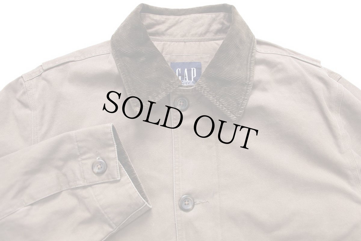 画像3: 00s GAPギャップ キルティングライナー コットン キャンバス フィールドコート ブラウンベージュ L★ジャケット (3)