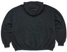 画像2: 00s メキシコ製 RUSSELLラッセル EISENHOWER FOOTBALL 四段プリント スウェットパーカー 黒 XXXL★特大 (2)