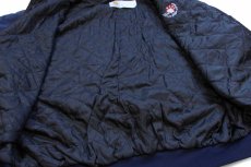 画像6: 90s USA製 carharttカーハート 刺繍入り キルティングライナー ダック地 アクティブジャケット パーカー 紺 フェード XL (6)