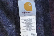 画像4: 90s USA製 carharttカーハート ブランケットライナー ダック地 チョアコート カバーオール 薄茶 R-L (4)