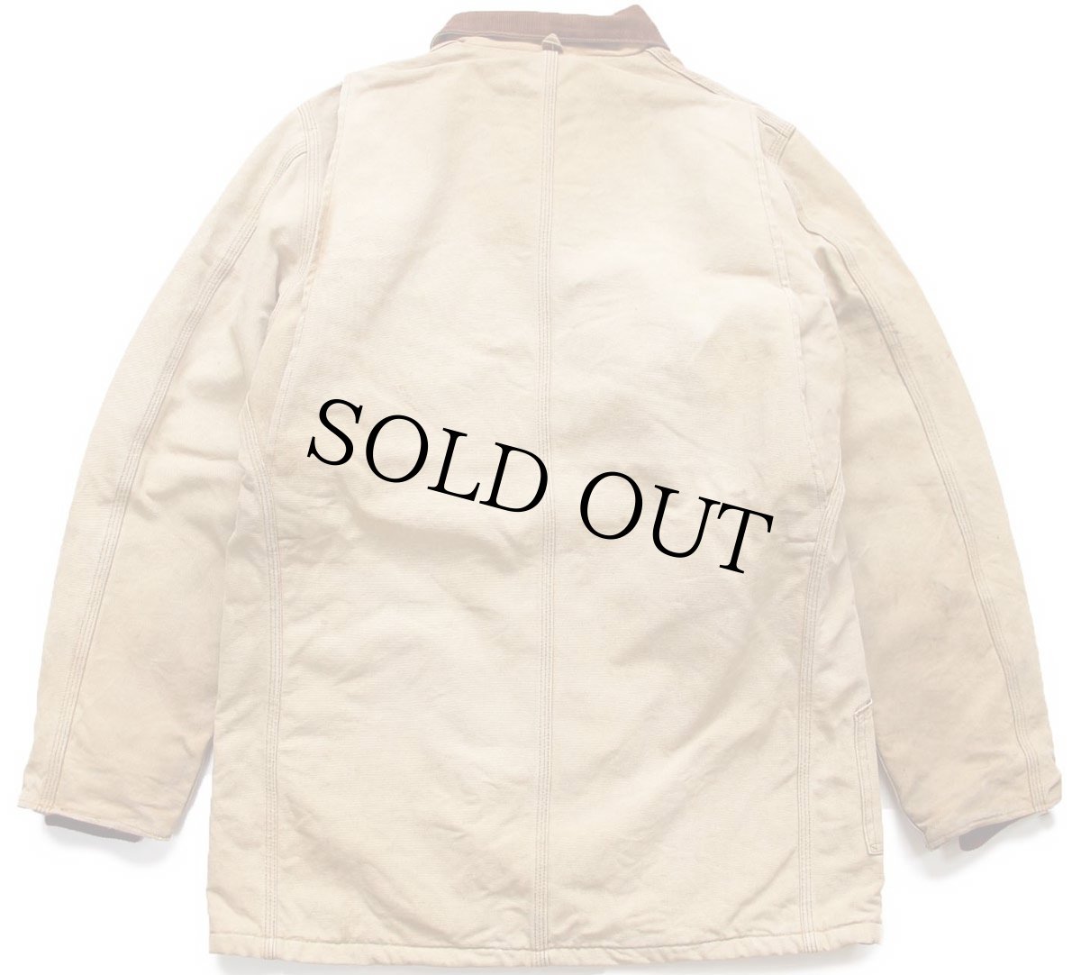 画像2: 90s carharttカーハート ブランケットライナー ダック地 トラディショナル ユーティリティ コート 茶 フェード (2)