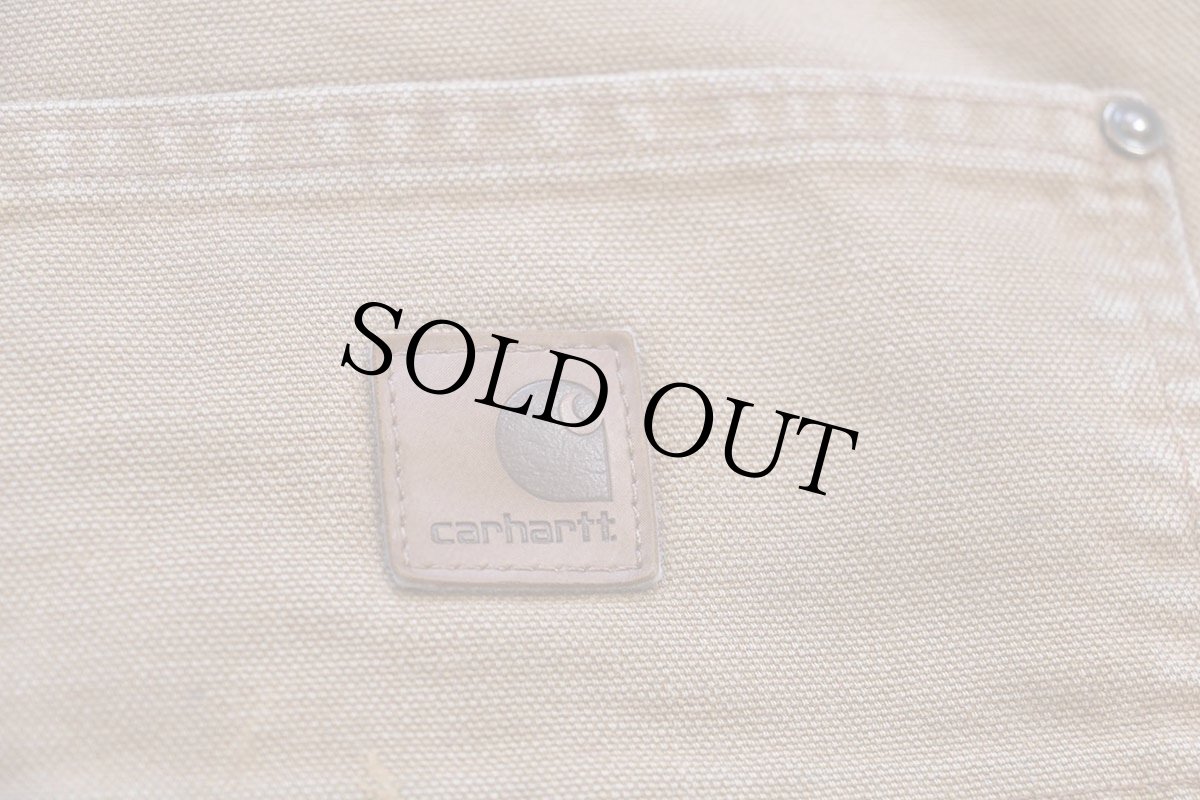 画像6: carharttカーハート ダブルニー ダック地 ペインターパンツ 茶 W42 (6)