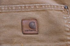 画像6: carharttカーハート ダブルニー ダック地 ペインターパンツ 茶 W42 (6)