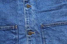 画像7: 00s USA製 carharttカーハート ANDRITZ 刺繍 ブランケットライナー デニム チョアコート カバーオール XL (7)