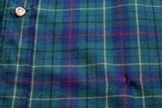画像6: メキシコ製 SIR PENDLETONサーペンドルトン AUTHENTIC TARTAN タータンチェック ボタンダウン ウーステッド ウールシャツ L (6)
