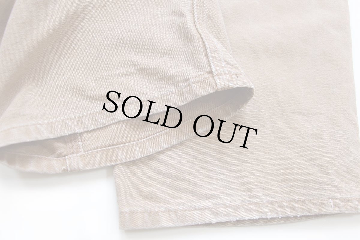 画像8: 00s メキシコ製 carharttカーハート ペンキ飛び ダブルニー ダック地 ペインターパンツ 茶 W40 L34 (8)