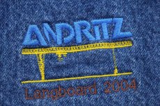 画像4: 00s USA製 carharttカーハート ANDRITZ 刺繍 ブランケットライナー デニム チョアコート カバーオール XL (4)