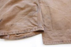 画像9: carharttカーハート ダブルニー ダック地 ペインターパンツ 茶 W42 (9)