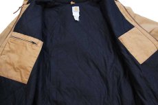 画像5: 00s メキシコ製 carharttカーハート キルティングライナー ダック地 アクティブジャケット パーカー 茶 2XL-T★特大 (5)