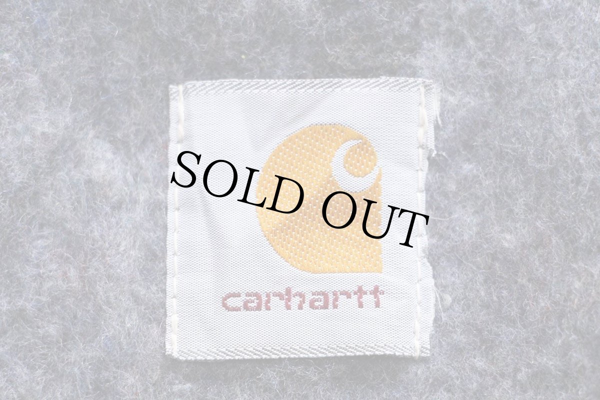 画像5: 90s carharttカーハート ブランケットライナー ダック地 トラディショナル ユーティリティ コート 茶 フェード (5)