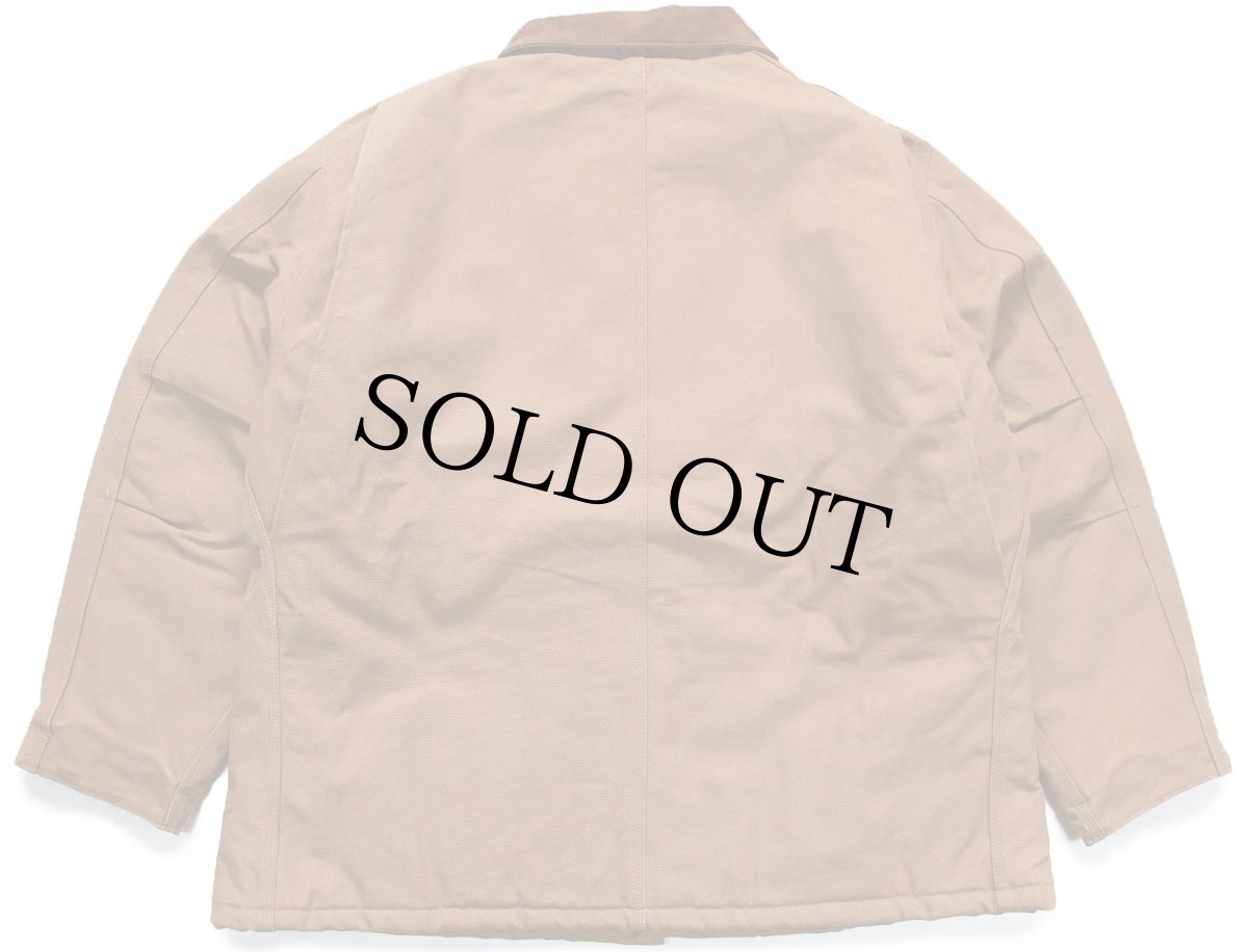 画像2: 00s USA製 carharttカーハート キルティングライナー ダック地 トラディショナルコート 茶 54R★特大 (2)