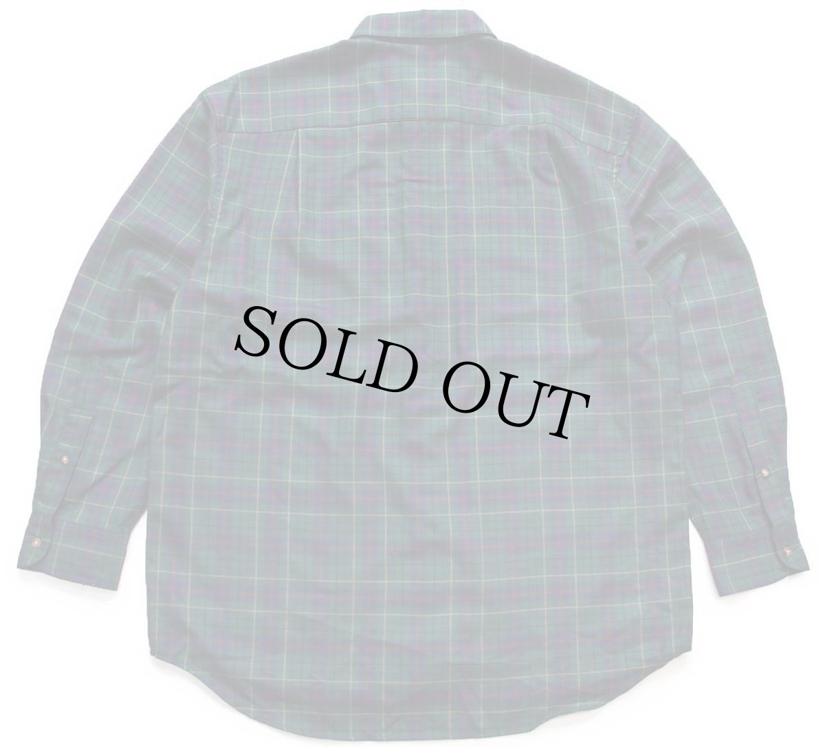 画像2: メキシコ製 SIR PENDLETONサーペンドルトン AUTHENTIC TARTAN タータンチェック ボタンダウン ウーステッド ウールシャツ L (2)
