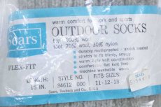 画像3: デッドストック★70s Sears OUTDOOR SOCKS ウールニット アウトドア ソックス 杢グレー×赤 11-12-13★靴下 (3)