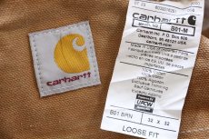 画像6: USA製 carharttカーハート ペンキ飛び ダブルニー ダック地 ペインターパンツ 茶 W32 L32 (6)