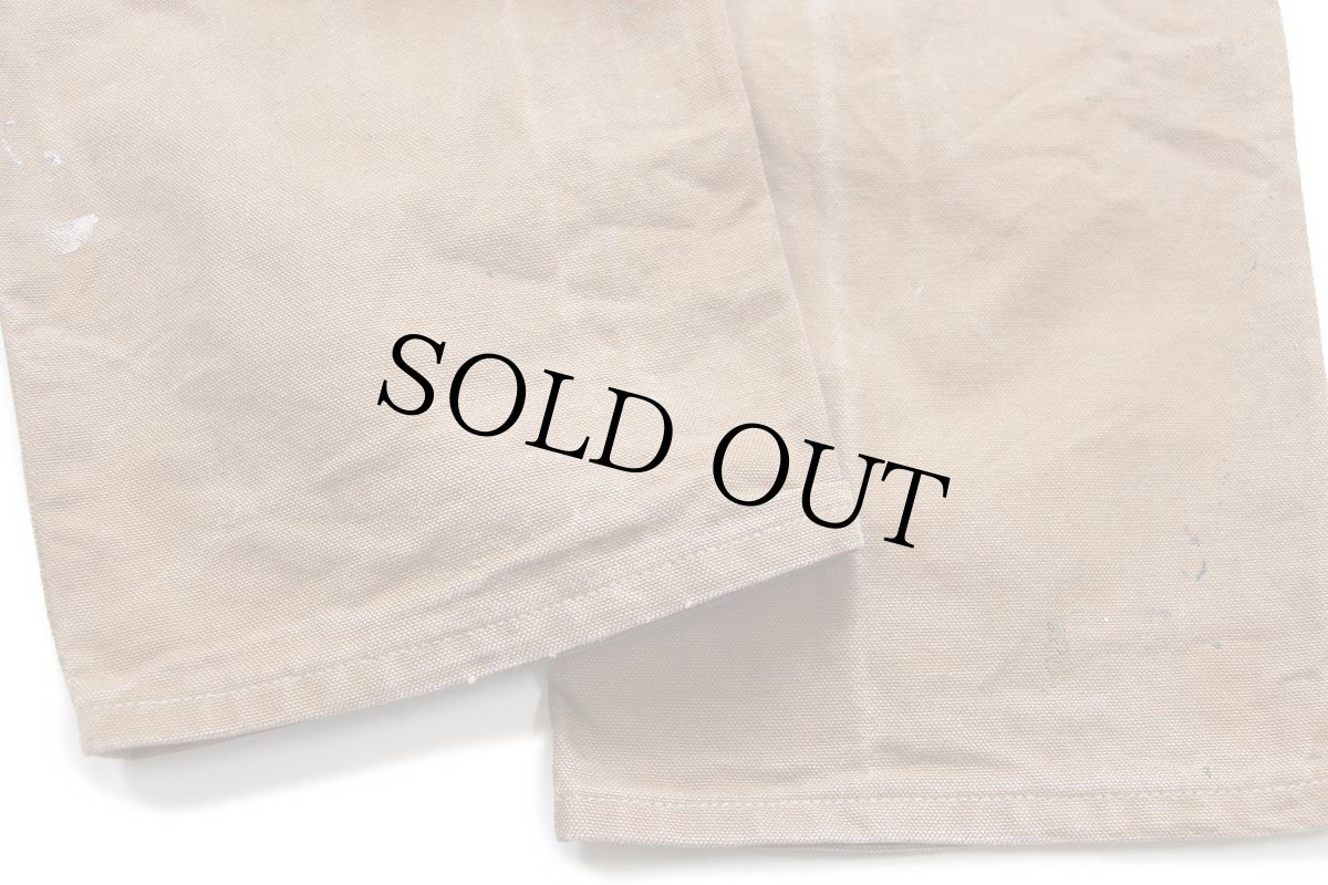 画像9: USA製 carharttカーハート ペンキ飛び ダブルニー ダック地 ペインターパンツ 茶 W32 L32 (9)