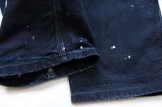 画像9: USA製 carharttカーハート ペンキ飛び ダブルニー ダック地 ペインターパンツ 黒 W33 (9)
