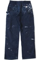 画像3: USA製 carharttカーハート ペンキ飛び ダブルニー ダック地 ペインターパンツ 黒 W33 (3)
