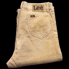 画像1: 80s Leeリー コーデュロイパンツ 茶 W33 (1)