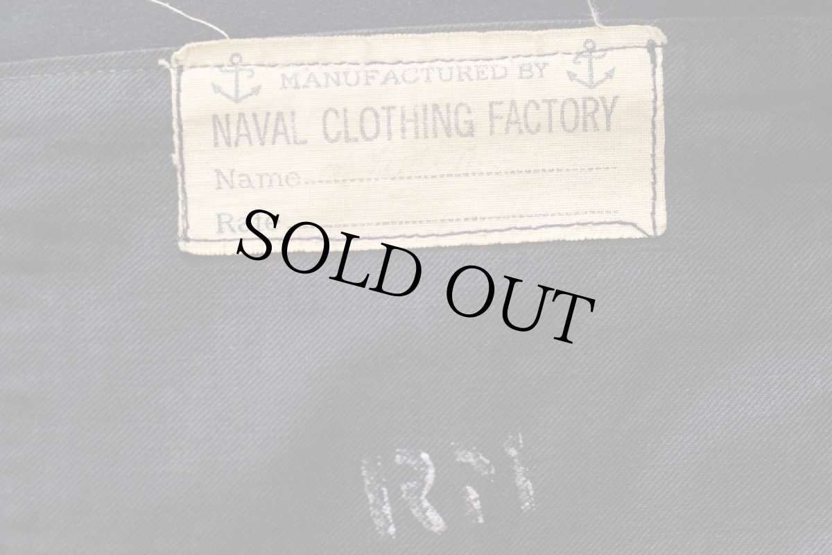 画像7: 40s 米軍 U.S.NAVY NAVAL メルトン ウール セーラーパンツ 濃紺 W33 (7)