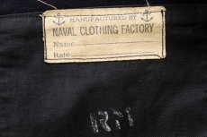 画像7: 40s 米軍 U.S.NAVY NAVAL メルトン ウール セーラーパンツ 濃紺 W33 (7)