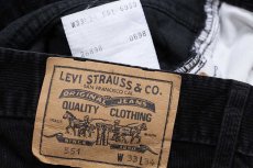 画像6: 90s Levi'sリーバイス 551 コットン コーデュロイパンツ カスタム 黒 W33★ユーロ (6)