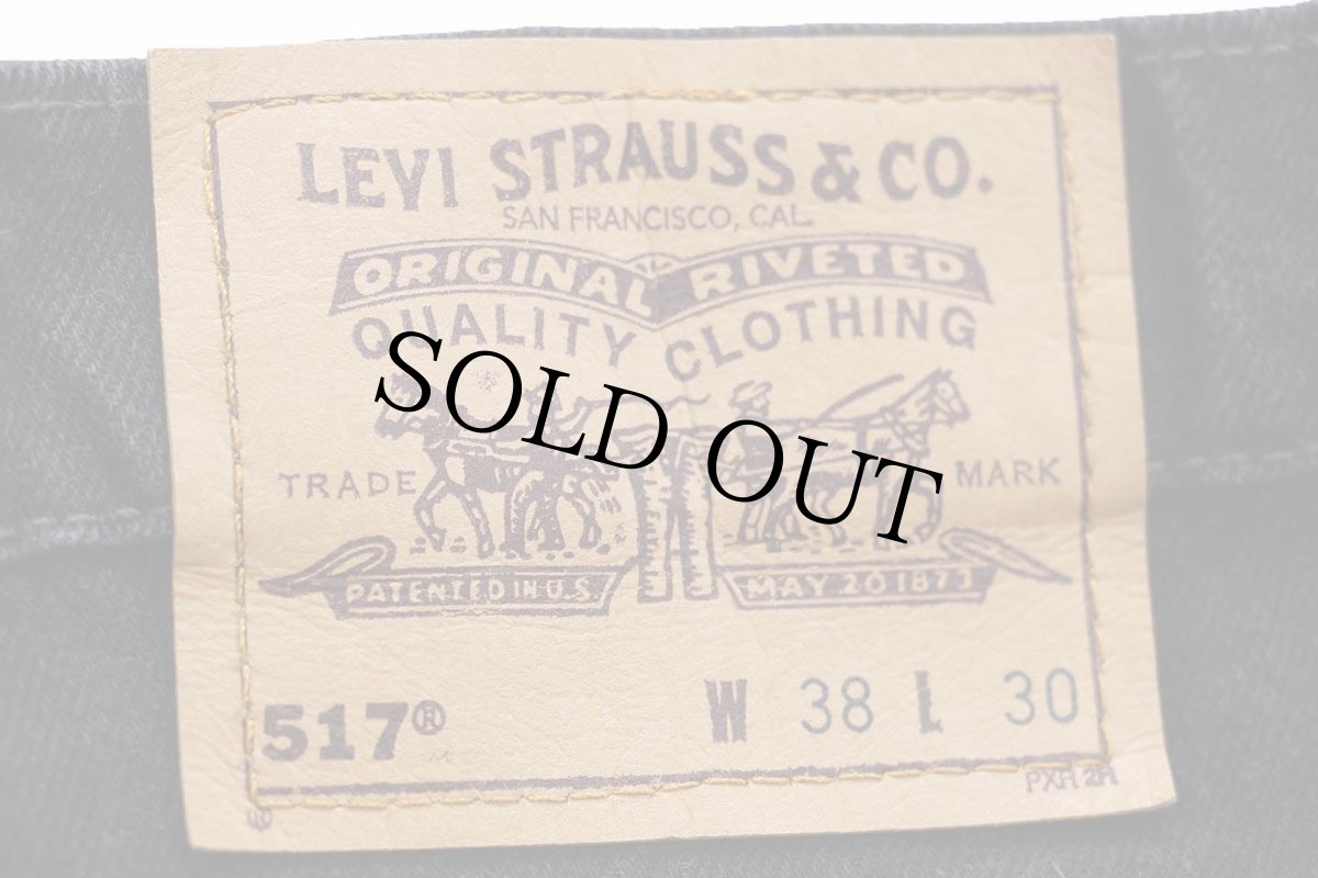 画像6: 90s USA製 Levi'sリーバイス 517 ブラック デニムパンツ W38 L30★ブーツカット (6)