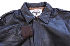 画像3: イタリア製 CUERO A-2タイプ パッチ付き キルティングライナー フライト レザージャケット 焦げ茶 キッズM (3)