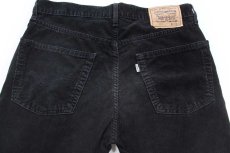 画像5: 90s Levi'sリーバイス 551 コットン コーデュロイパンツ カスタム 黒 W33★ユーロ (5)